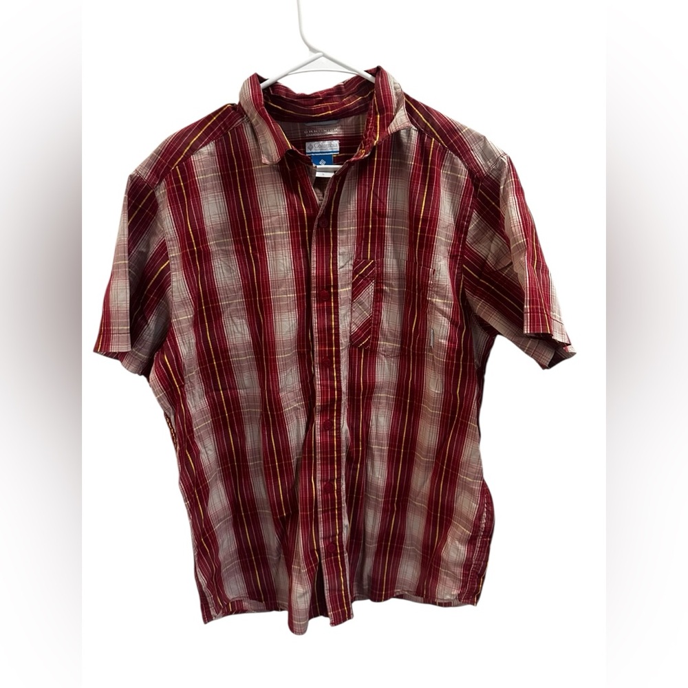 Columbia Plaid Button Down Shirt size large